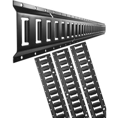 VEVOR E Track Tie Down Rail Kit, 5' Steel Rails, 4 Pack, Secure Cargo & Heavy Loads Up to 2000 lbs, Heavy Duty Etrack