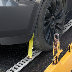 VEVOR E Track Tie-Down Rail Kit, 24PCS 5' E-Tracks Set Includes 8 Steel Rails & 8 O-Ring Anchors & 8 Tie-Offs with