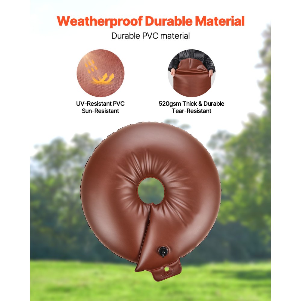 VEVOR Tree Watering Rings, 4 Pcs 16 Gallons Tree Watering Bags, 6-9 Hours Slow Release, Refillable Planting Water Bags