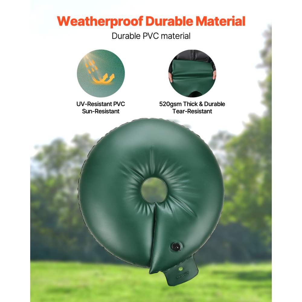 VEVOR Tree Watering Rings, 4 Pcs 20 Gallons Tree Watering Bags, 6-9 Hours Slow Release, Refillable Planting Water Bags