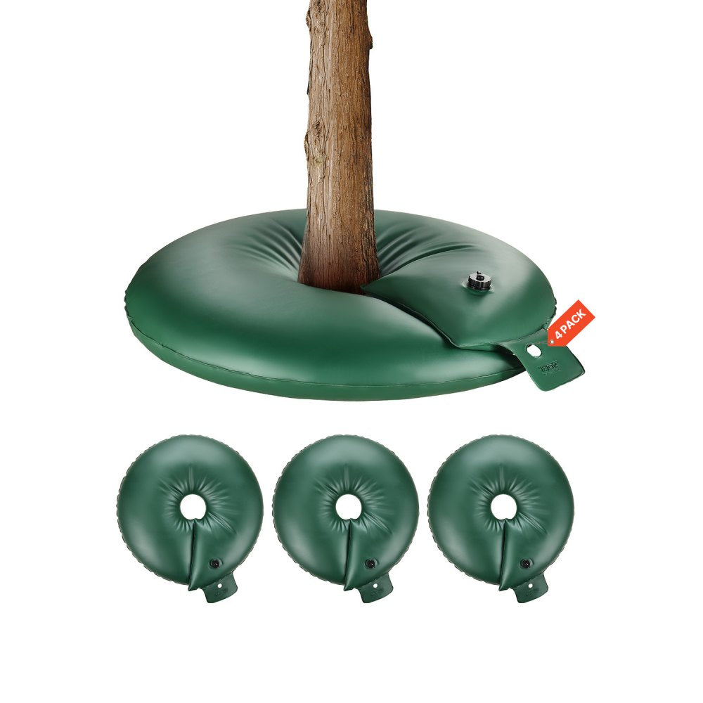 VEVOR Tree Watering Rings, 4 Pcs 20 Gallons Tree Watering Bags, 6-9 Hours Slow Release, Refillable Planting Water Bags
