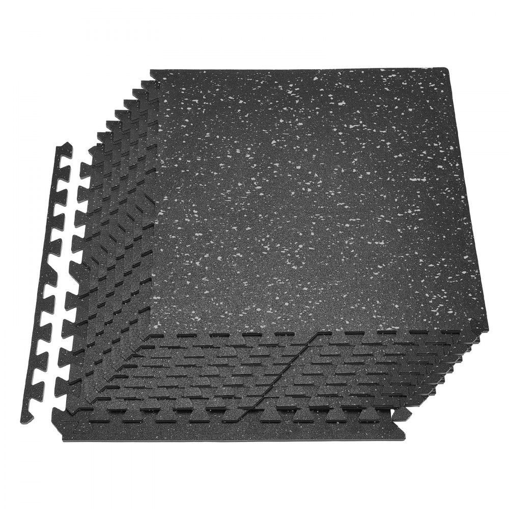 VEVOR Puzzle Exercise Mat, 12 PCS Fitness Equipment Mats, 24 x 24 x 0.4 in, High-Density EVA Foam Mats Set