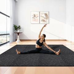 VEVOR Puzzle Exercise Mat, 12 PCS Fitness Equipment Mats, 24 x 24 x 0.56 in, High-Density EVA Foam Mats Set