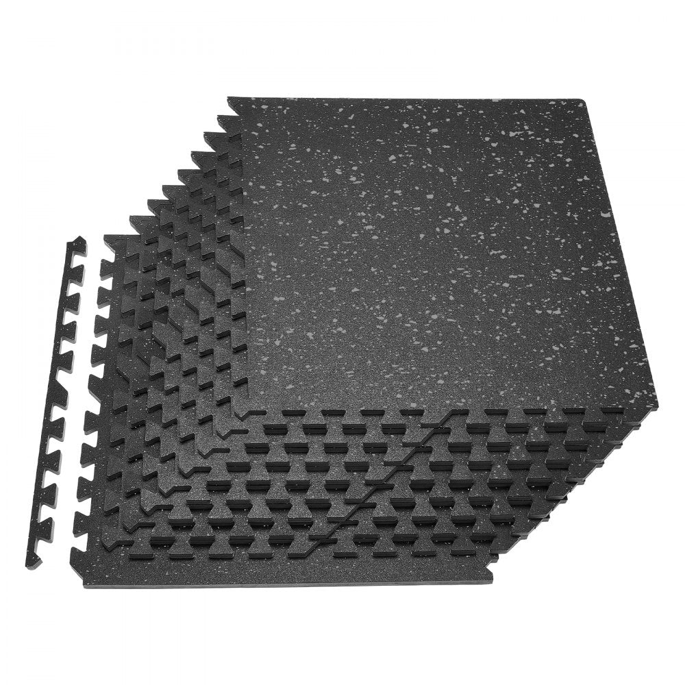 VEVOR Puzzle Exercise Mat, 12 PCS Fitness Equipment Mats, 24 x 24 x 0.56 in, High-Density EVA Foam Mats Set