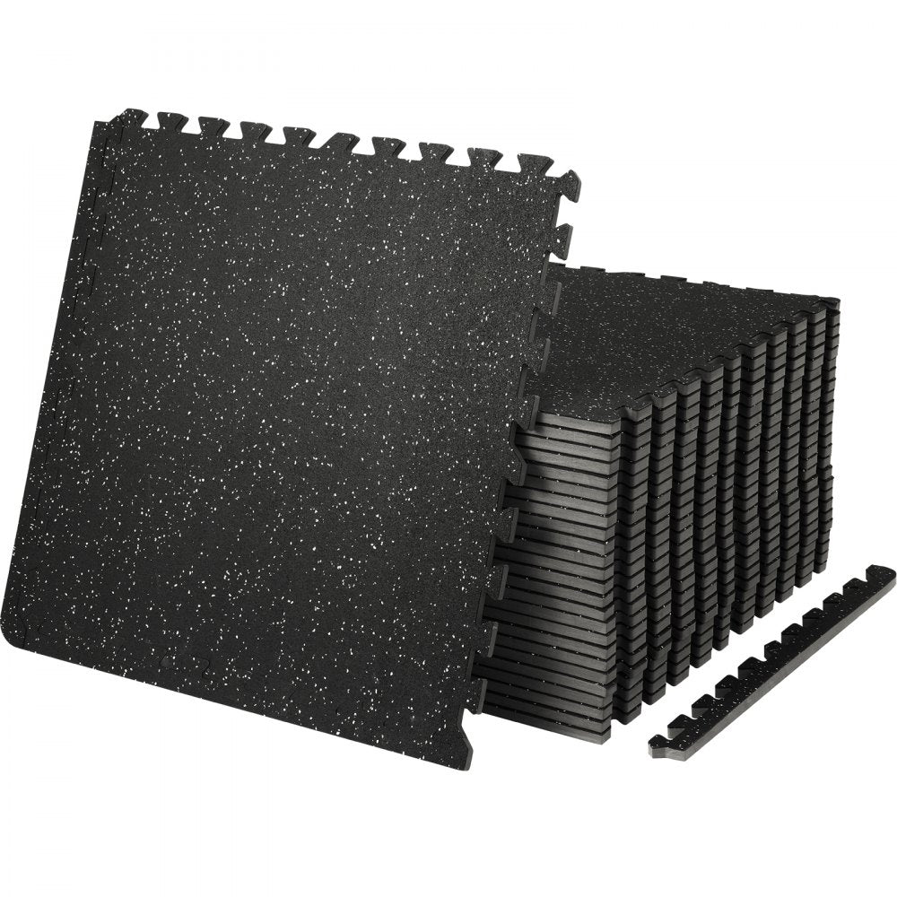 VEVOR EVA Interlocking Foam Floor Mats, 0.56 in Thickened 25 Pcs Puzzle Rubber Tiles, 24 x 24 in Exercise Floor Mat for
