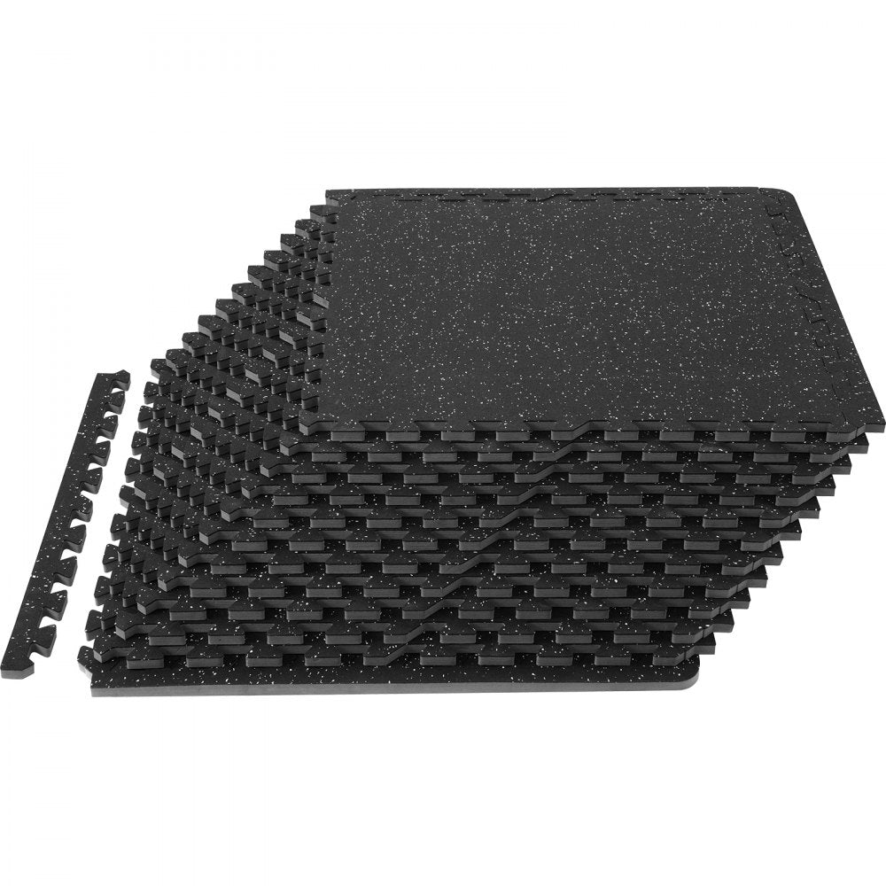 VEVOR EVA Interlocking Foam Floor Mats, 0.56 in Thickened 12 Pcs Puzzle Rubber Tiles, 24 x 24 in Exercise Floor Mat for