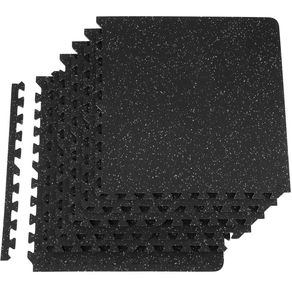 VEVOR EVA Interlocking Foam Floor Mats, 0.56 in Thickened 6 Pcs Puzzle Rubber Tiles, 24 x 24 in Exercise Floor Mat for