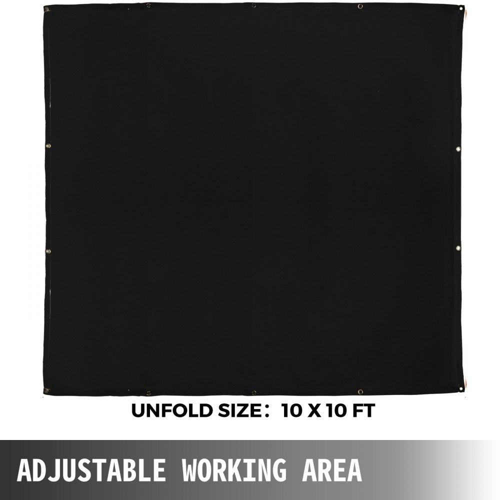 VEVOR Welding Blanket, 10 x 10 Foot Fiberglass Blanket, Up To 550 °C Heat-Resistant Fire Retardant Blanket with Premium