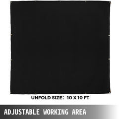 VEVOR Welding Blanket, 10 x 10 Foot Fiberglass Blanket, Up To 550 °C Heat-Resistant Fire Retardant Blanket with Premium