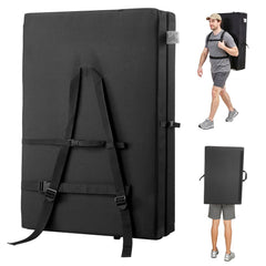 VEVOR Bouldering Crash Pad, Bi-Fold Rock Climbing Crash Pad with Adjustable Backpack Straps and Handle, Foldable
