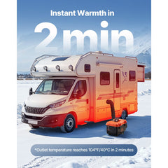 VEVOR Diesel Heater, 8KW, DC 12V/24V, All in One Portable Diesel Air Heater with Remote Control and LCD Screen, Fast