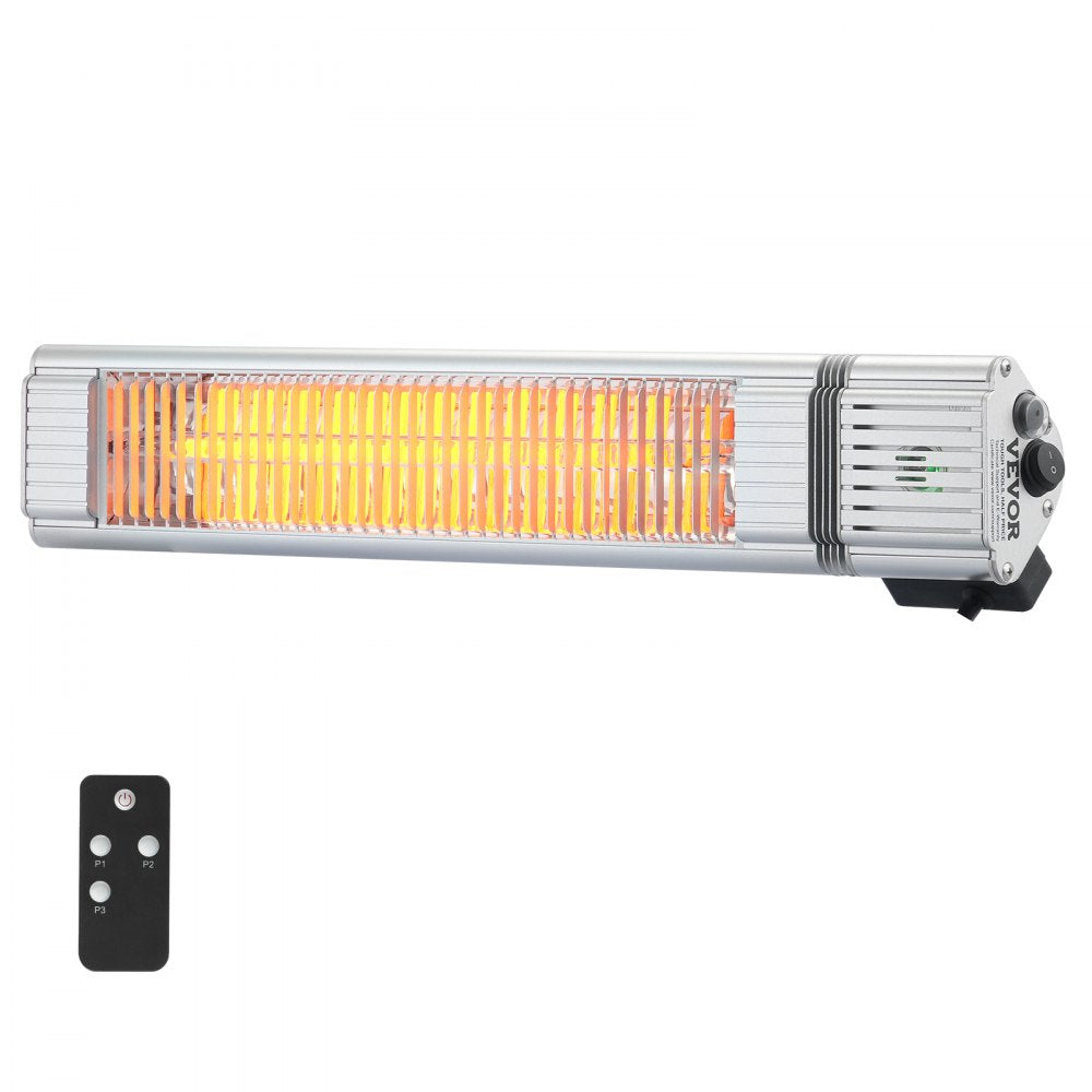 VEVOR Infrared Heater, 1500W Remote Control Electric Space Infrared Heater, IP65 Protection Carbon Infrared Outdoor