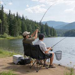 VEVOR Double Camping Chair, Oversized Two Person Camp Chair with 660 lbs Heavy Duty Support, with Dual Cup Holders
