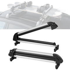 VEVOR Ski and Snowboard Roof Rack, 31.7-Inch Universal Ski Rack for Car Roof Fit Most Crossbars, Carry up to 6 Pairs of