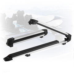 VEVOR Ski & Snowboard Roof Rack, Carry up to 6 Pairs of Skis or 4 Snowboards, 2 PCS Aluminum Universal Car Roof Rack