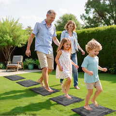 VEVOR Garden Stepping Stones, 8Pcs 15.5 x 15.5 in, Decorative Stepping Stones with Stakes, Weather-Resistant Plastic