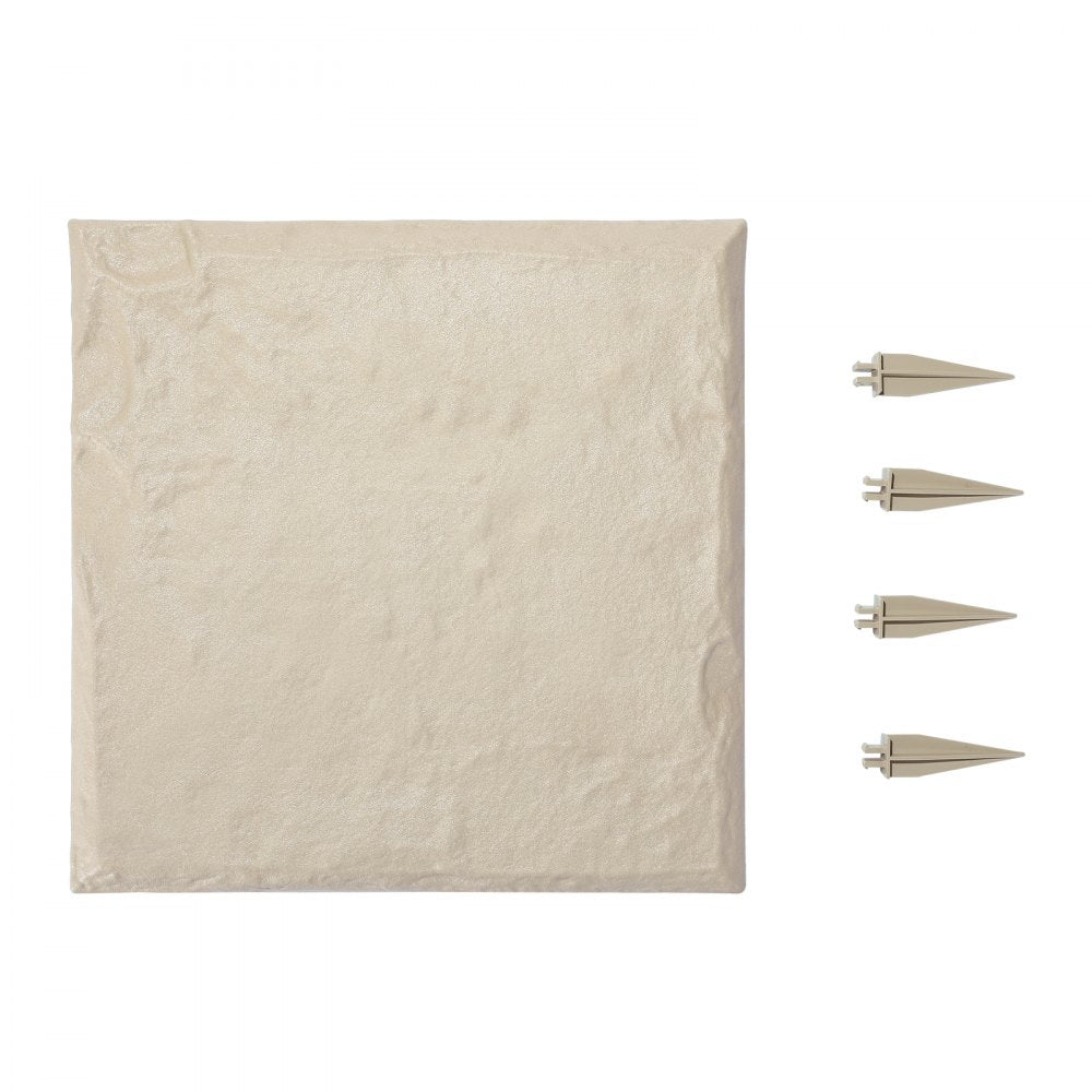 VEVOR Garden Stepping Stones, 4Pcs 15.5 x 15.5 in, Decorative Stepping Stones with Stakes, Weather-Resistant Plastic