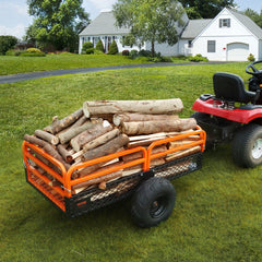 VEVOR Heavy Duty Steel ATV Dump Trailer, 1500-Pound Load Capacity 15 Cubic Feet, Tow Behind Dump Cart Garden Trailer