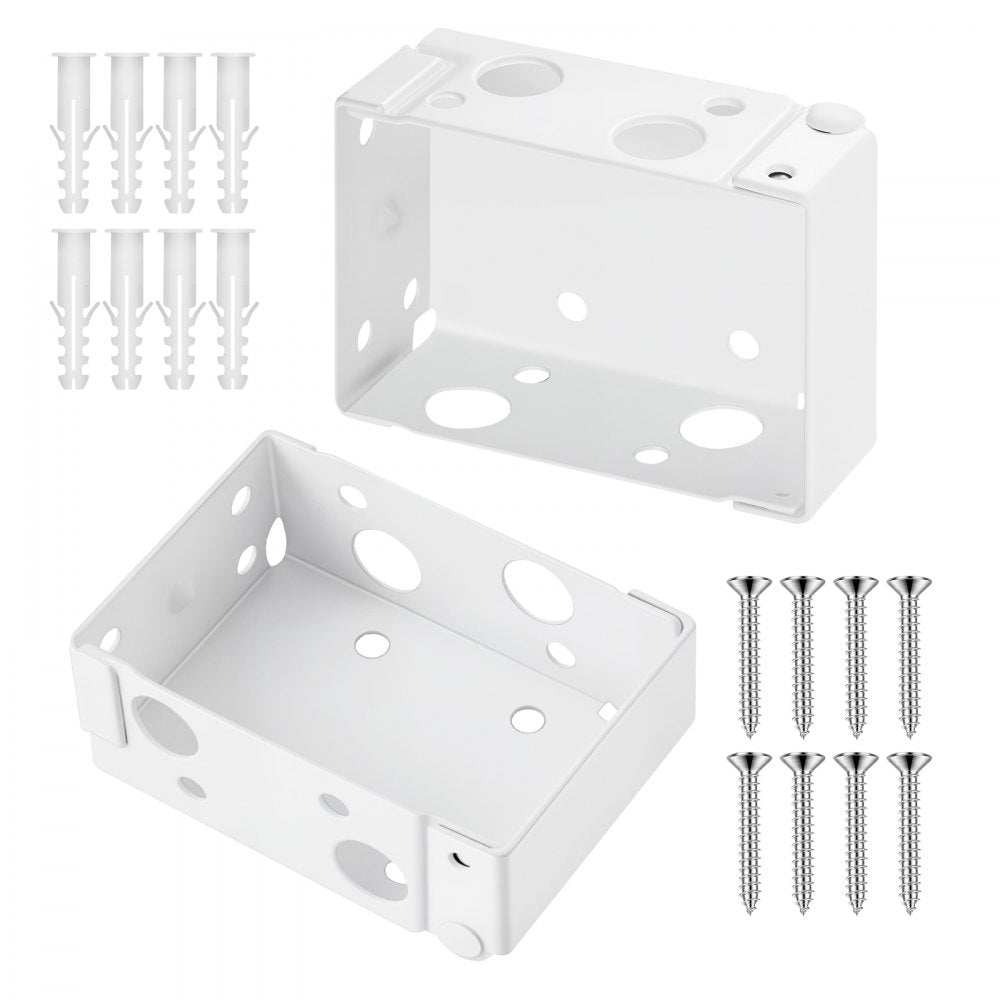 VEVOR Box Mounting Brackets, 2 Pcs, Box Blind Bracket for Window Blinds, Fit for 1.5 x 2.25 inch Headrails, with
