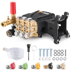 VEVOR Pressure Washer Pump, 1" Shaft Horizontal Triplex Plunger, 4200 PSI, 4.2GPM, Replacement Power Washer Pumps Kit