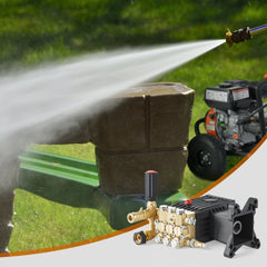 VEVOR Pressure Washer Pump, 1" Shaft Horizontal Triplex Plunger, 3600 PSI, 3.7 GPM, Replacement Power Washer Pumps Kit