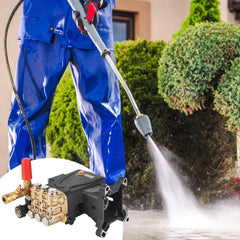 VEVOR Pressure Washer Pump, 1" Shaft Horizontal Triplex Plunger, 4400 PSI, 4 GPM Flow, Replacement Power Washer Pumps