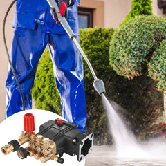 VEVOR Pressure Washer Pump, 3/4" Shaft Horizontal Triplex Plunger, 3700 PSI, 2.5 GPM, Replacement Power Washer Pumps