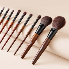 VEVOR 9-Piece Makeup Brush Set for Foundation Blending Eyeshadow, Professional Makeup Brush Kit with Soft Natural Wool