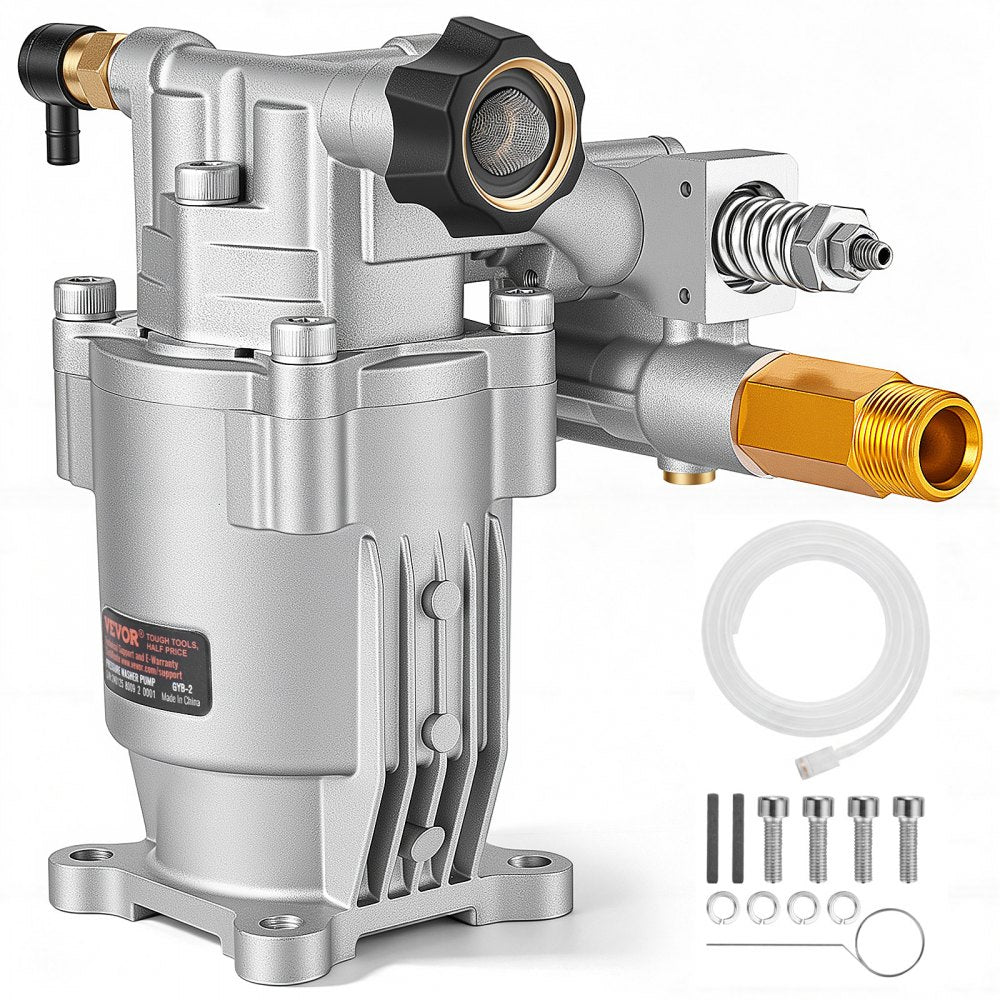 VEVOR Pressure Washer Pump, 3/4" Shaft Horizontal, 3400 PSI, 2.5 GPM, Replacement Power Washer Pumps Kit, Parts Washer