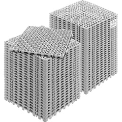 VEVOR Interlocking Tile 55PCS Grey, Drainage Tiles 12" x 12"x 0.6 Splicing, Soft PVC Interlocking Floor Tiles, Non-Slip