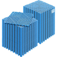 VEVOR Interlocking Tile 55PCS Blue, Drainage Tiles 12" x 12" Splicing, Soft PVC Interlocking Drainage Floor Tiles