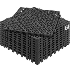 VEVOR Modular Interlocking Cushion, 12 Pack 12" x 12" Splicing Drainage Mats, Soft PVC Interlocking Drainage Floor