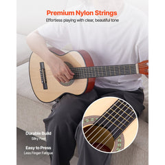 VEVOR Classical Guitar, 30 Inch, Wood Classical Guitar Starter Kit for Beginners, with Nylon Strings, Gig Bag, Strap