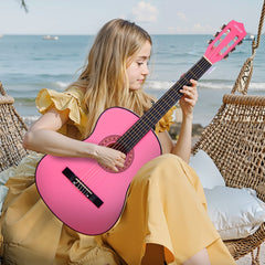 VEVOR Classical Guitar, 38 Inch, Wood Classical Guitar Starter Kit for Beginners, with Nylon Strings, Gig Bag, Strap