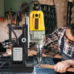 VEVOR Magnetic Drill, 1100W 1.57" Boring Diameter, 2697lbf/12000N Portable Electric Mag Drill Press with 12 Drilling