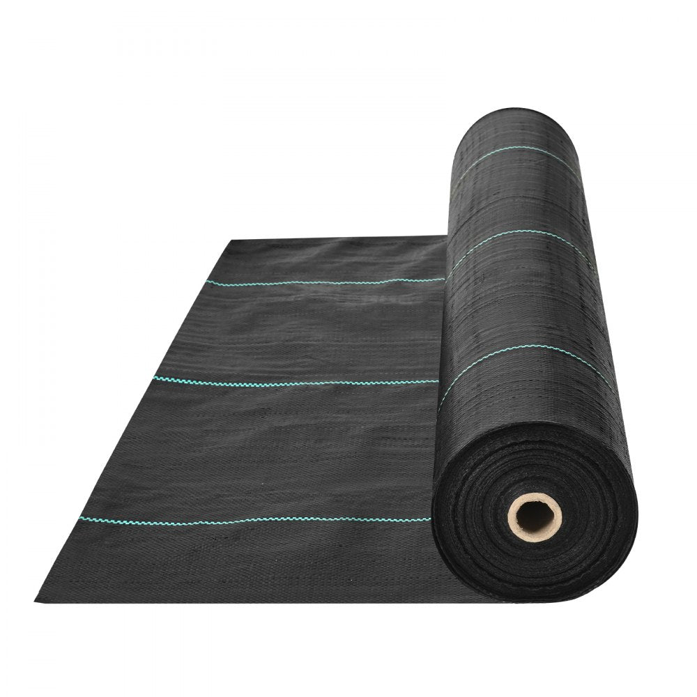 VEVOR 5FTx250FT Premium Heavy Duty Weed Barrier Landscape Fabric, 5OZ Woven Geotextile Fabric Under Gravel, High