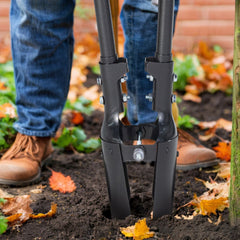 VEVOR Post Hole Digger, Heavy Duty Post Hole Digger with Carbon Steel Handle, Manual Hole Digger with Scale Markings