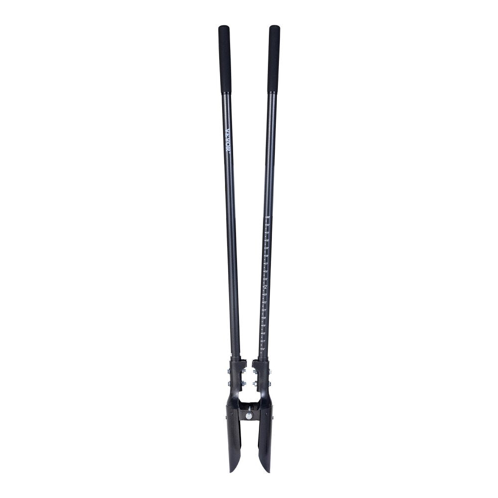 VEVOR Post Hole Digger, Heavy Duty Post Hole Digger with Carbon Steel Handle, Manual Hole Digger with Scale Markings