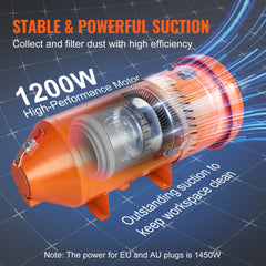 VEVOR Dust Collection System: 1.6-HP Dust Collector Media Reclaimer with 1.8 Gallon Capacity - Universal Fit for