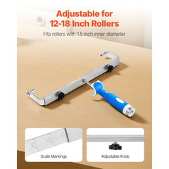 VEVOR 18 Inch Paint Roller Frame, 12-18 in Adjustable Frame with Marked Scale, Lightweight Painting Supplies for Wall