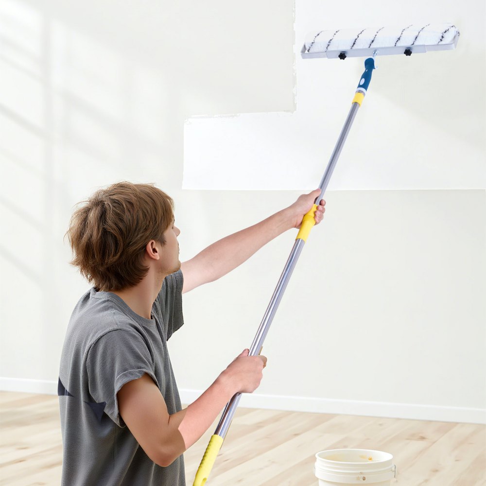 VEVOR 18 Inch Paint Roller Frame, 12-18 in Adjustable Frame with Marked Scale, Lightweight Painting Supplies for Wall