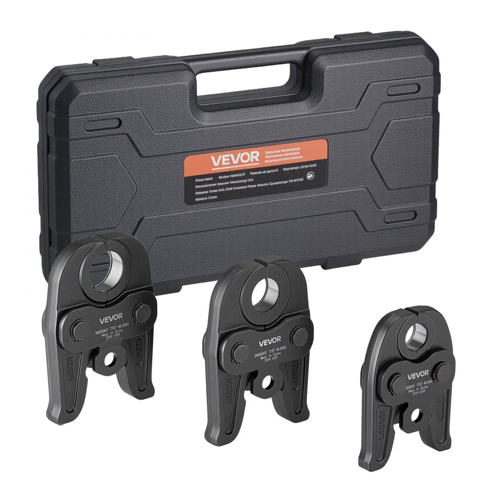 VEVOR VMP Press Jaws, 3PCS Pressing Jaws 1/2", 3/4" & 1" - Compatible with Megapress Carbon Steel Pipes, Work with 32KN