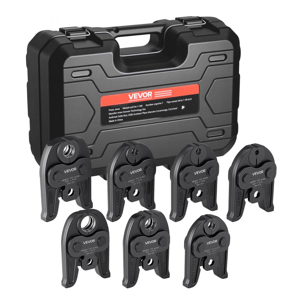 VEVOR 7PCS Pressing Jaws 1/4" to 1-1/8" - Compatible with RLS Copper Pipes, Work with 32KN Standard Press Tools for
