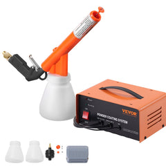 VEVOR Powder Coating System, 50KV Electrostatic Output Powder Coating Kit with Foot Switch, Spray Gun, Nozzles and