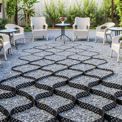 VEVOR Gravel Grid, 2 Inch Depth, 17.06 x 8.86 FT / 5200 x 2700 mm, 1880 LBS Per Sq ft Grass Ground Retainer, Permeable