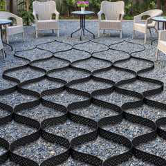 VEVOR Gravel Grid, 3 Inch Depth, 24.93 x 9.52 FT / 7600 x 2900 mm, 1880 LBS Per Sq ft Grass Ground Retainer, Permeable