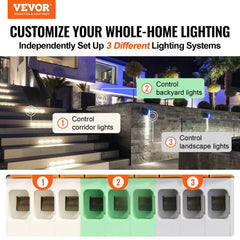 VEVOR 600W Landscape Transformer, Timer & Photocell Sensor Equipped, Weatherproof Outdoor Lighting Converter, 120V AC