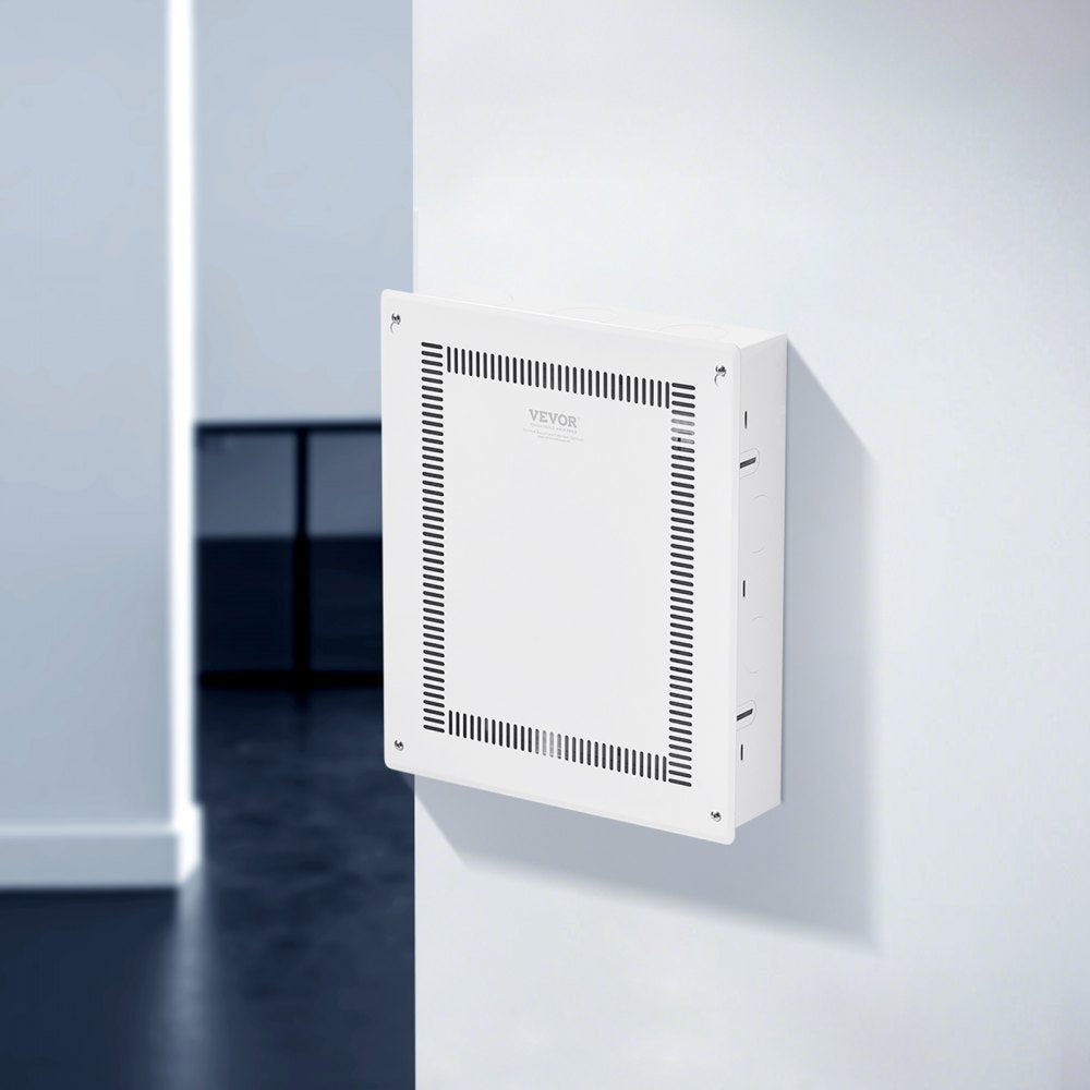 VEVOR Structured Media Enclosure, 17-Inch, Recessed in-Wall Media Box with Cover, Wall-Mount Cable Management Box Kit