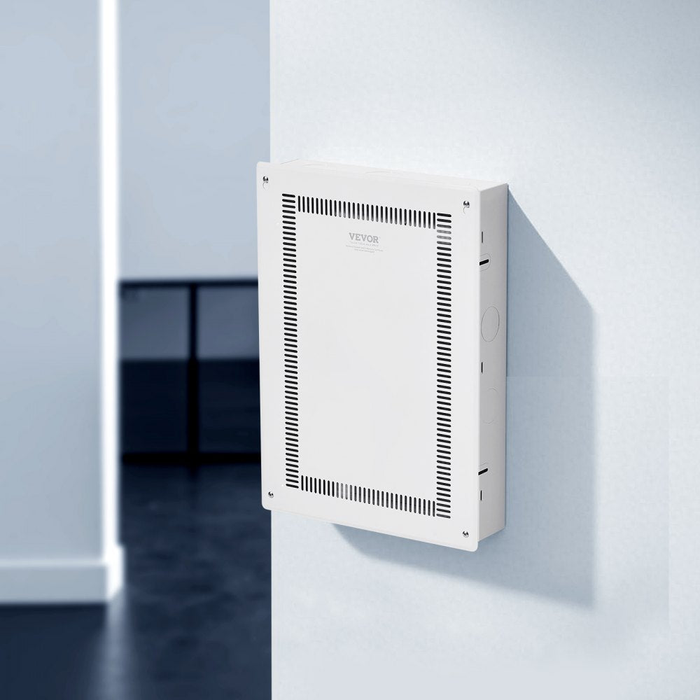VEVOR Structured Media Enclosure, 20-Inch, Recessed in-Wall Media Box with Cover, Wall-Mount Cable Management Box Kit