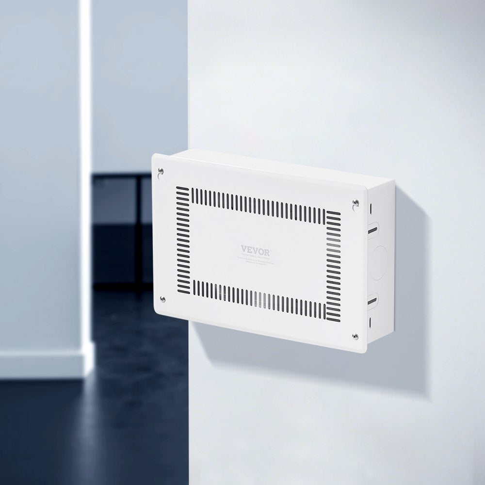 VEVOR Structured Media Enclosure, 9-Inch, Recessed in-Wall Media Box with Cover, Wall-Mount Cable Management Box Kit